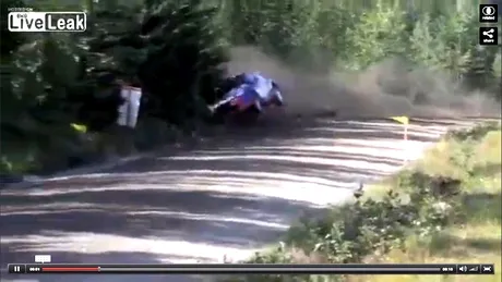 Robert Kubica, crash spectaculos în Raliul Finlandei! VIDEO