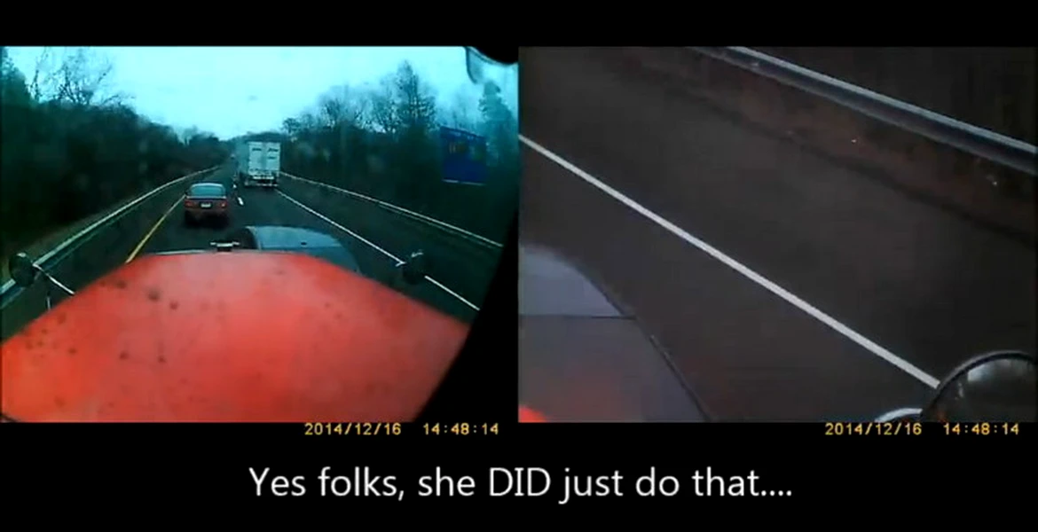 Devansarea prin dreapta: legală, dar periculoasă pe autostradă. VIDEO