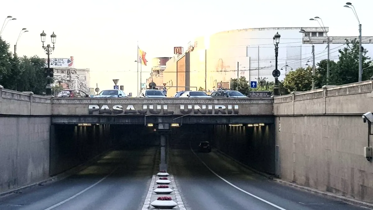 Pasajul Unirii este închis pe sensul către intersecția cu bulevardul Mărășești