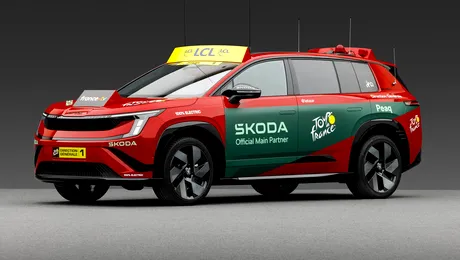 <span class='prepend'>Foto |</span> Cum arată Škoda Peaq pregătită pentru transmisiunea Tour de France, și ce dotări are?
