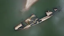 O navă istorică iese la iveală în Serbia, pe măsură ce Dunărea seacă