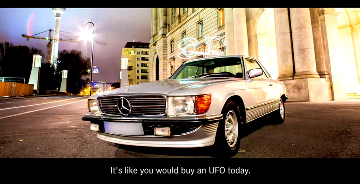 Oameni şi maşini: un Mercedes-Benz 450 SLC de vis. VIDEO