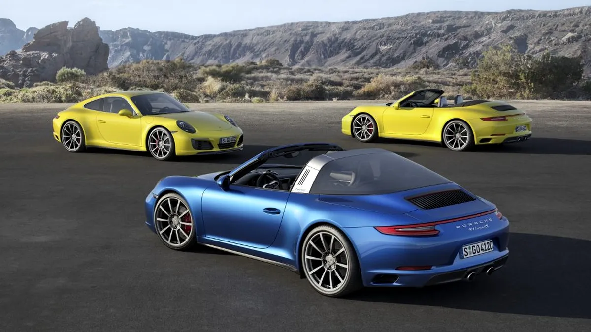 Porsche 911 Carrrera 4 şi Targa 4 facelift: foto, video şi preţuri