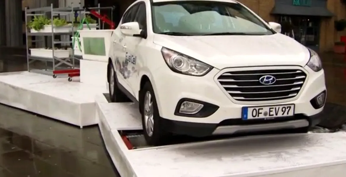 Hyundai foloseşte o maşină cu pilă de hidrogen pentru a creşte o grădină. VIDEO