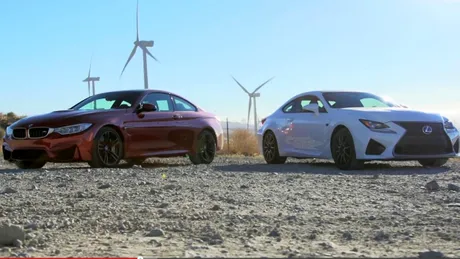 BMW M4 vs. Lexus RC-F, vedete în duelul coupe-urilor sport. VIDEO