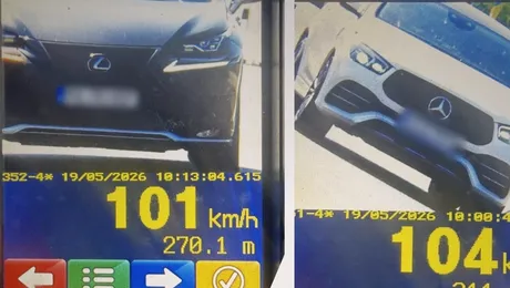 Amendă după amendă și permise suspendate pentru viteză pe DN1. În doar 4 ore, polițiștii au dat aproape 70 de sancțiuni