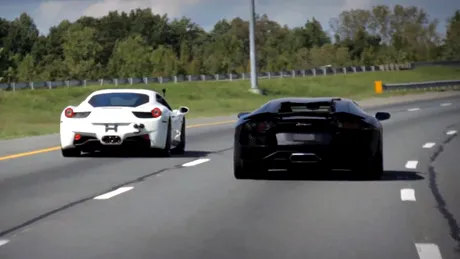 VIDEO: Ferarri 458 Italia vs. Lamborghini Aventador