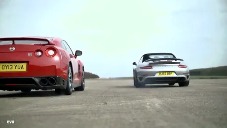 VIDEO: Nissan GT-R versus Porsche 911 Turbo Cabriolet