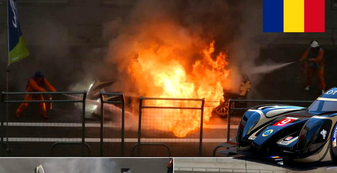 Arde, uite cum arde! Cum au distrus stewarzii singurul monopost „românesc” din Le Mans Prototypes