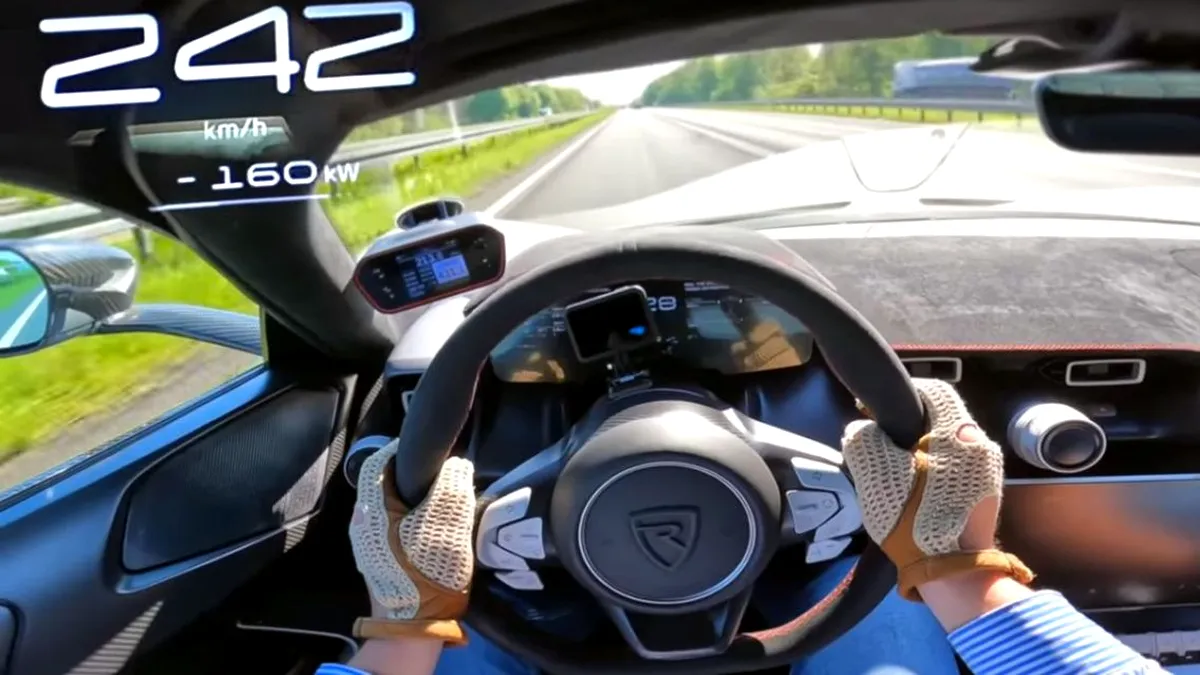 Rimac Nevera: cum accelerează un hypercar de 1.914 CP pe Autobahn - VIDEO