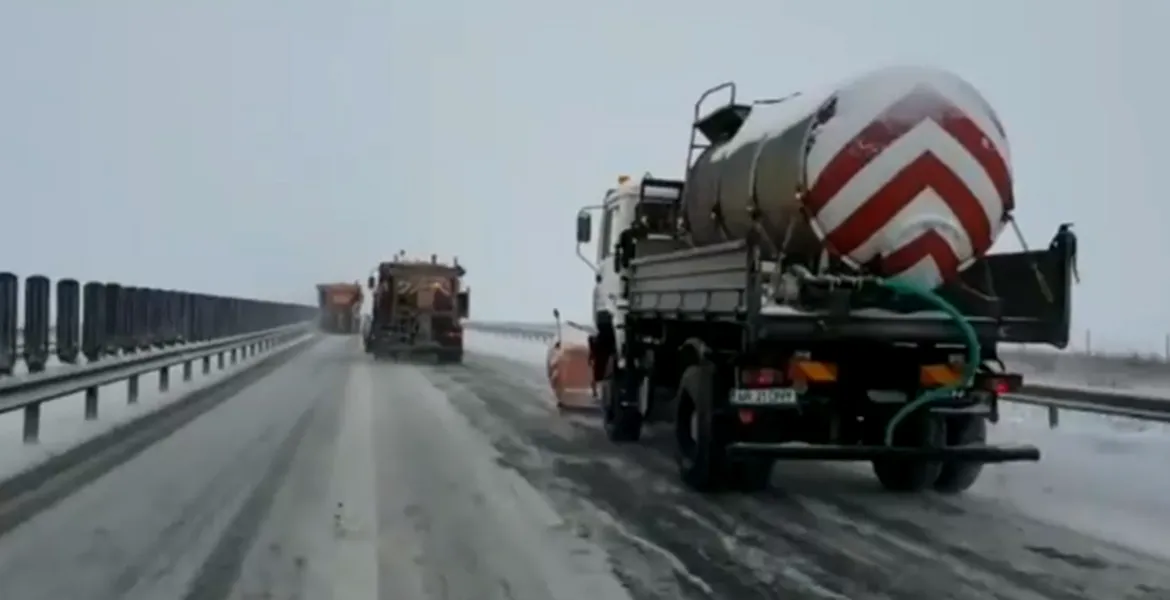 Circulaţie reluată pe Autostrada Soarelui, în condiţii de iarnă