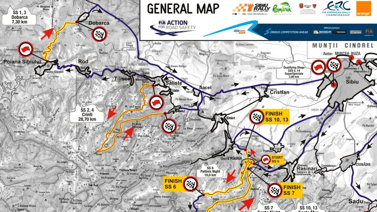 Raliul Sibiului 2013: 228 de kilometri şi 14 probe speciale