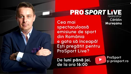 Cea mai spectaculoasă emisiune de sport din România e gata să înceapă! Ești pregătit pentru ProSport Live – Nebuni după fotbal?