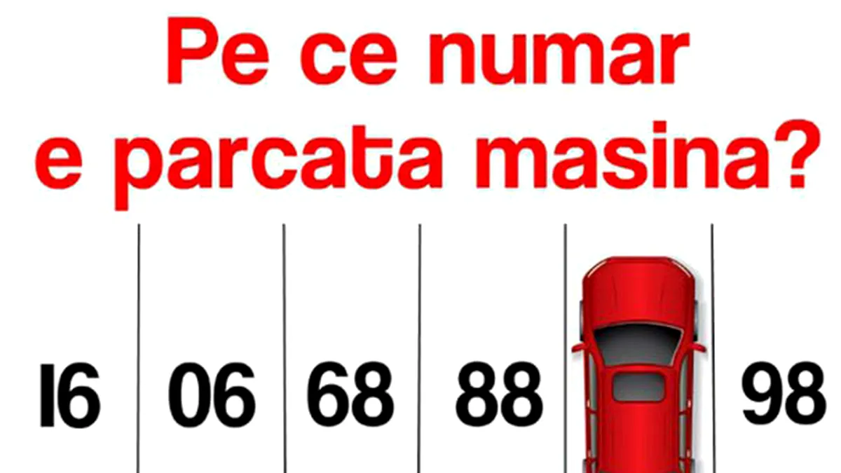 Testul care a pus pe jar internetul şi pe care puţini îl pot rezolva. Pe ce număr e parcată maşina?