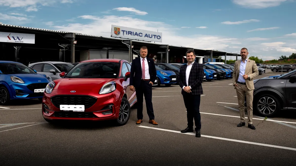 100 de Ford Puma, livrate de Țiriac Auto, distribuitor autorizat Ford, intră în parcul Klass Wagen Rent-a-Car