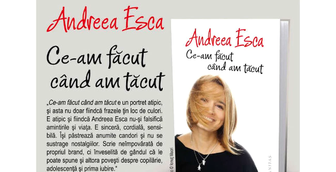 „Ce-am făcut când am tăcut”, Andreea Esca – turneu de promovare