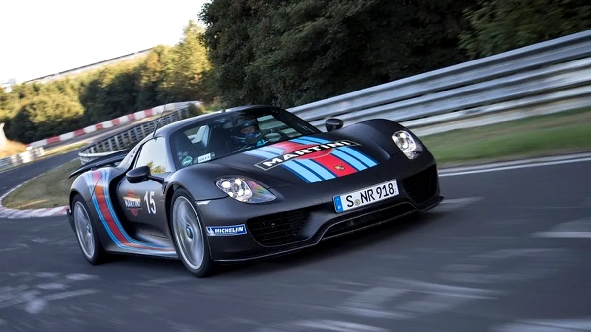 Porsche 918 Spyder e cea mai rapidă maşină de stradă de pe Nurburgring