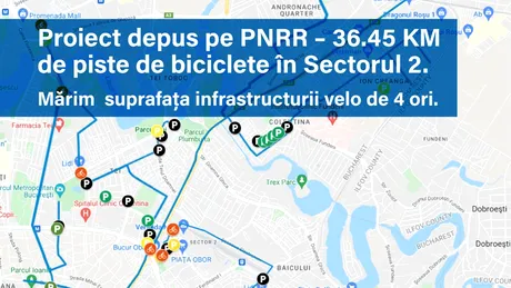 Unde vor fi noile piste de biciclete din Sectorul 2 al Capitalei