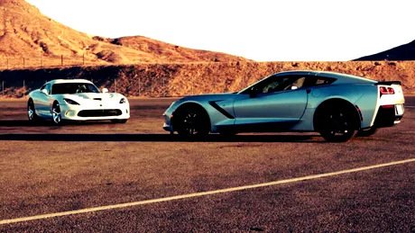 Bătălia granzilor: Chevrolet Corvette vs. Viper SRT. VIDEO