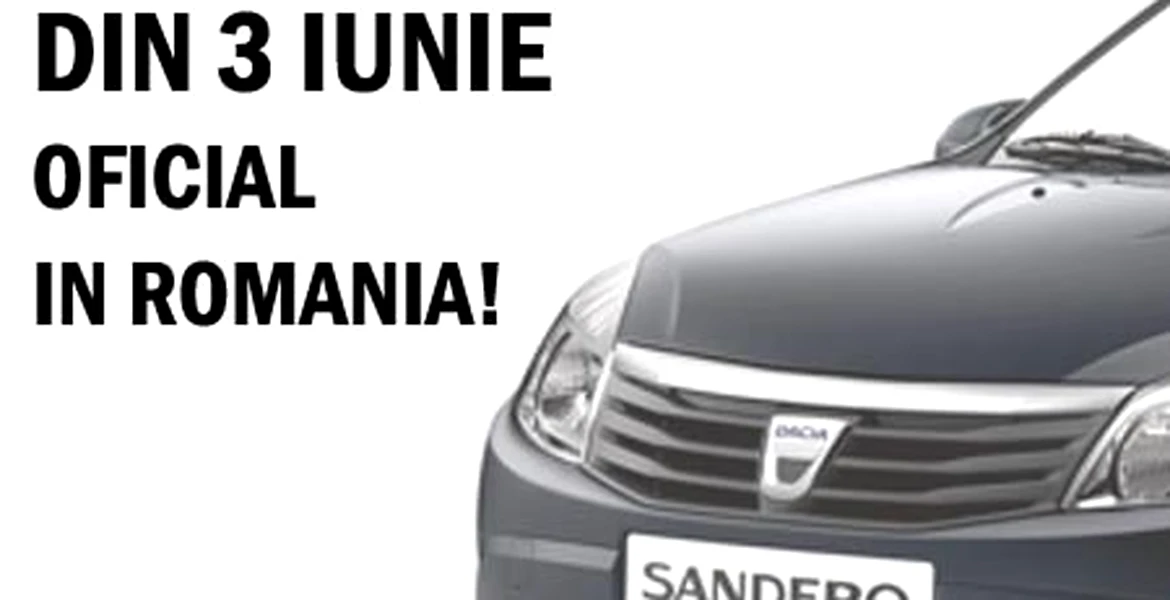 Dacia Sandero – din 3 iunie oficial în România!