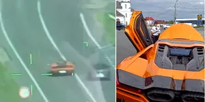 Video – Lamborghini Revuelto, filmat din elicopter după trei depășiri pe linie continuă. Șoferul a rămas fără permis pentru 180 de zile și a primit amenzi de aproape 3.900 de lei