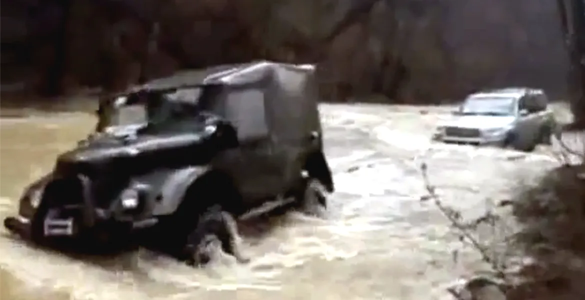 VIDEO: Bătrânul IMS tractează o Toyota Land Cruiser