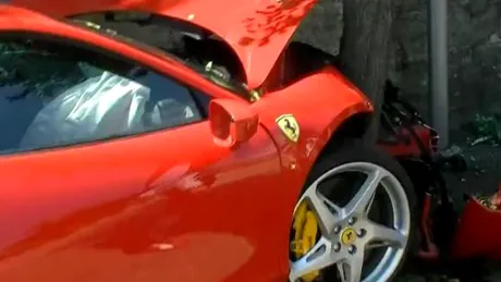 Accident rapid cu Ferrari 458 Italia