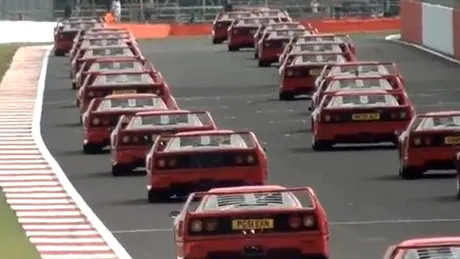 Record mondial: iată cum arată şi cum sună cele mai multe Ferrari F40 strânse la un loc!