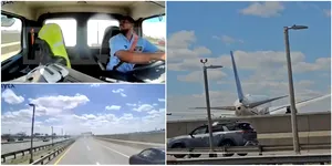 Video | Imagini șocante cu momentul în care un avion Boeing 767 lovește un camion de livrări pe o autostradă din SUA