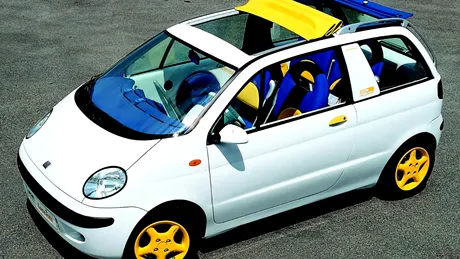 Daewoo Matiz decapotabil, cu motor electric și range-extender diesel. Acesta era conceptul inițial propus de celebrul Giugiaro