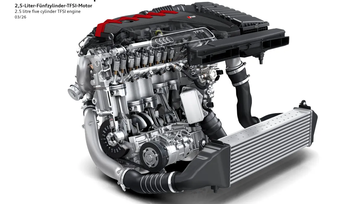 Audi ar putea adăuga un sistem hibrid motorului cu cinci cilindri, pentru a îl menține în vânzare în Europa