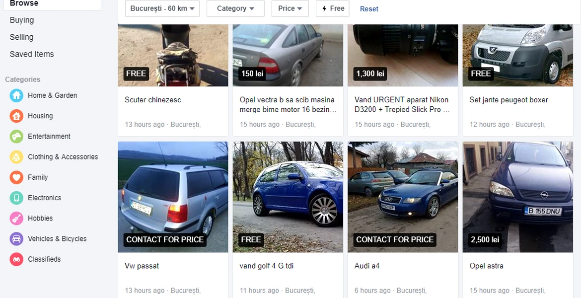 Paradisul maşinilor second hand s-a mutat pe Facebook
