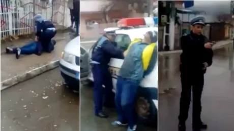 Urmările incidentului cu poliţistul lovit în timp ce imobilizează un şofer - VIDEO