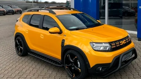 Dacia Duster 2 stârnește invidia cu o nuanță aprinsă de galben. Tuning german pentru SUV-ul românesc - VIDEO