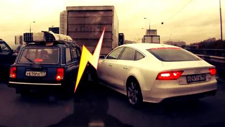 VIDEO: Şofer de Audi A7 versus şofer de Lada