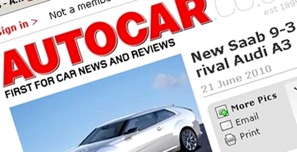 Schiţe Autocar: cum ar putea arăta urmaşul lui Saab 9-3