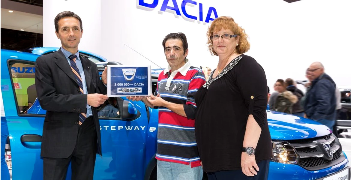 Dacia a vândut 3 milioane de modele în ultimii 10 ani
