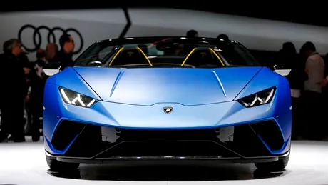 Lamborghini Huracan Performante Spyder. URAGANUL de 600 de cai ”loveşte” Geneva - VIDEO
