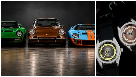 Ceas elvețian inspirat de Lamborghini Miura, Porsche 911 și Ford GT40. Readuce în prim-plan culorile anilor `60 și `70