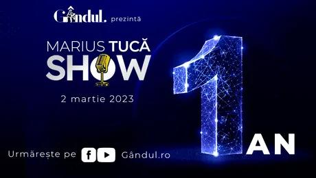 Marius Tucă Show aniversează 1 an de EXCELENȚĂ la Gândul.ro. Zeci de emisiuni fabuloase, invitați de marcă, milioane de vizualizări!