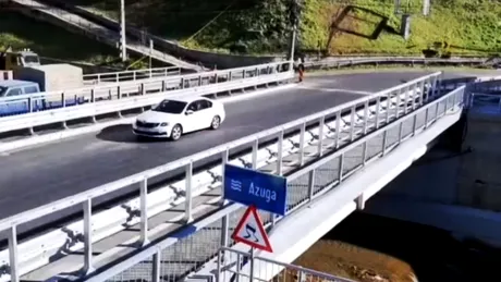 S-au finalizat lucrările de reabilitare la podul de la Azuga - VIDEO