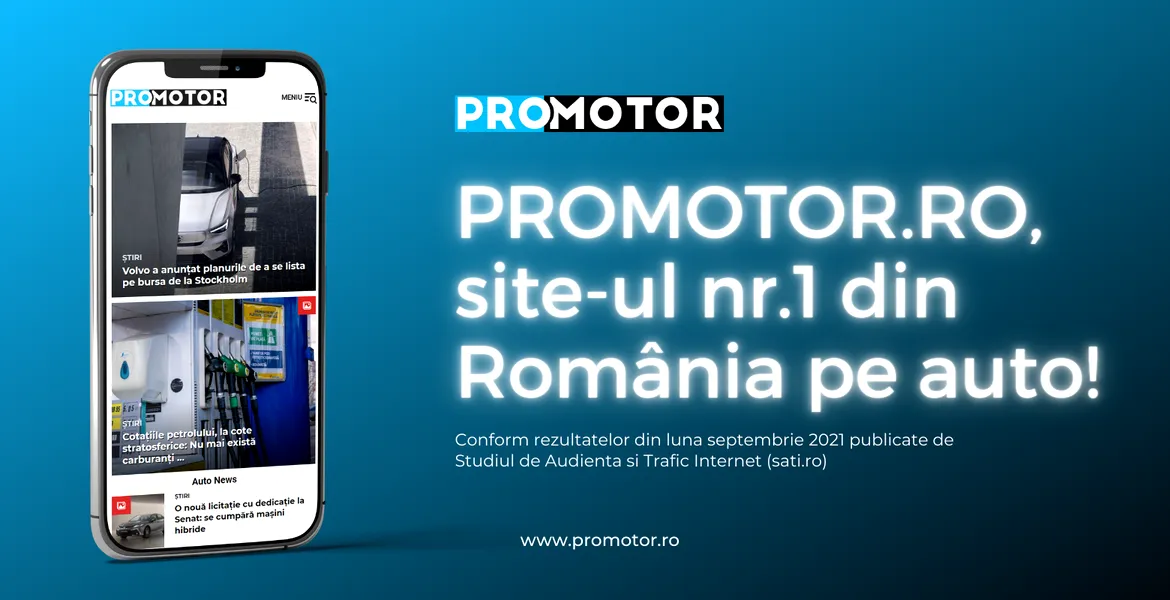 OFICIAL. ProMotor.ro – cel mai citit site de știri din domeniul Auto & moto și în luna septembrie