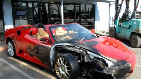 Ferrari F430 Spider ars, la preţ de chilipir