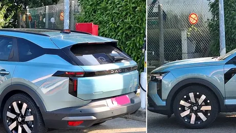 Foto – Dacia Striker, surprinsă din nou în trafic. Noul model a fost fotografiat chiar într-o stație GPL