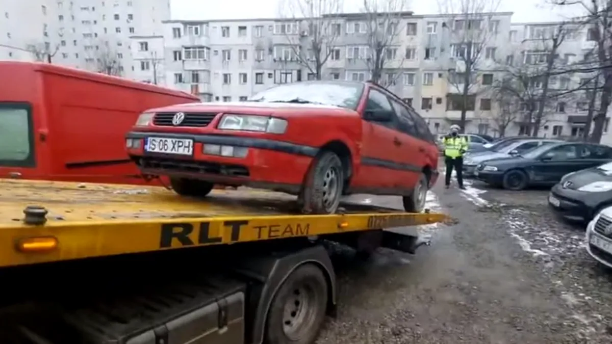 Un alt oraș mare din România anunță ridicarea mașinilor abandonate - VIDEO