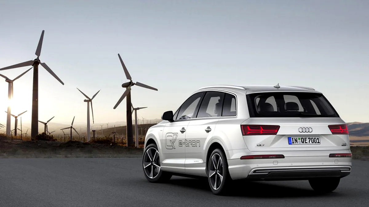 Hibridul Audi Q7 e-tron va fi disponibil şi cu un motor pe benzină, dar nu îl poţi avea