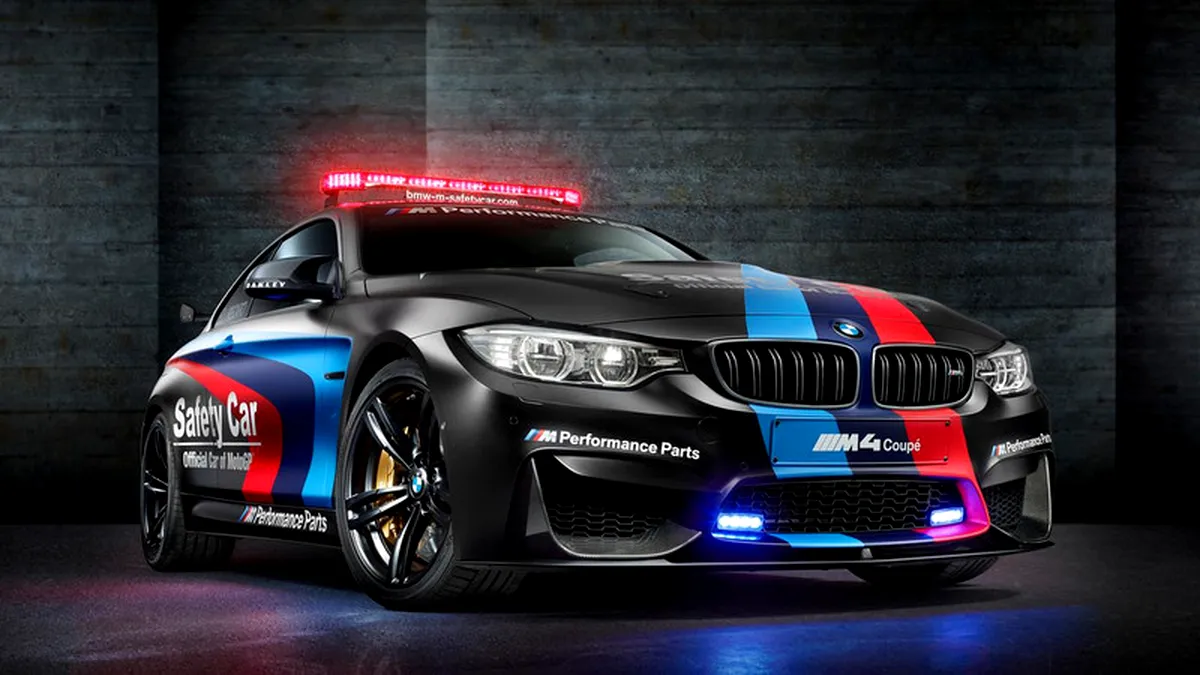 Safety car-ul BMW M4 pentru MotoGP în 2015 are un sistem de injecţie cu apă. VIDEO