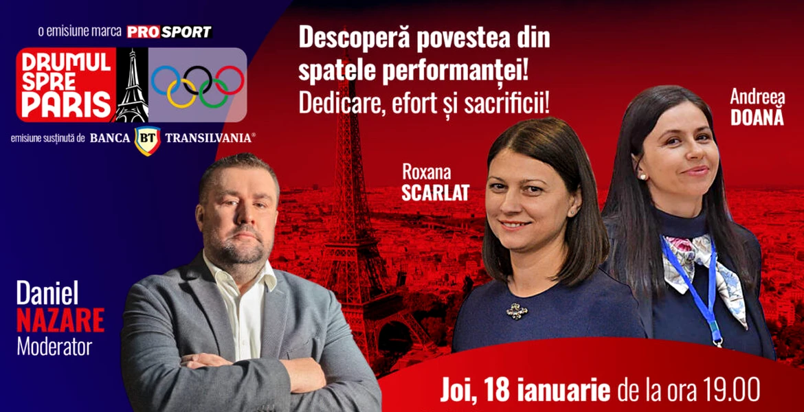 Fostele scrimere Roxana Scarlat și Andreea Doană, invitatele emisiunii „Drumul spre Paris” de joi, 18 ianuarie, de la ora 19:00