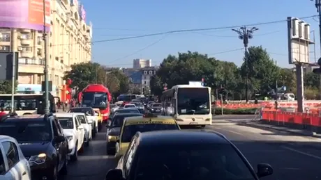 Trafic îngreunat în centrul Capitalei până la ora 19:30