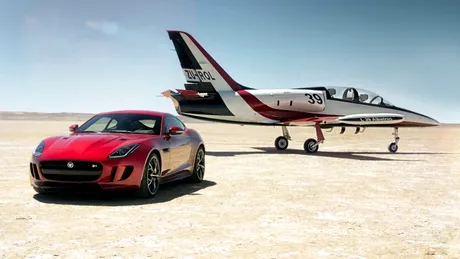 Teste cu Jaguar F-Type şi L39 pentru recordul de viteză la sol [VIDEO]